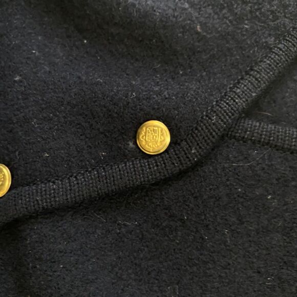 Milano Design Groups Vintage Navy 100% Wool Vest 4 Gold Buttons Classic Sz Med - Picture 10 of 10